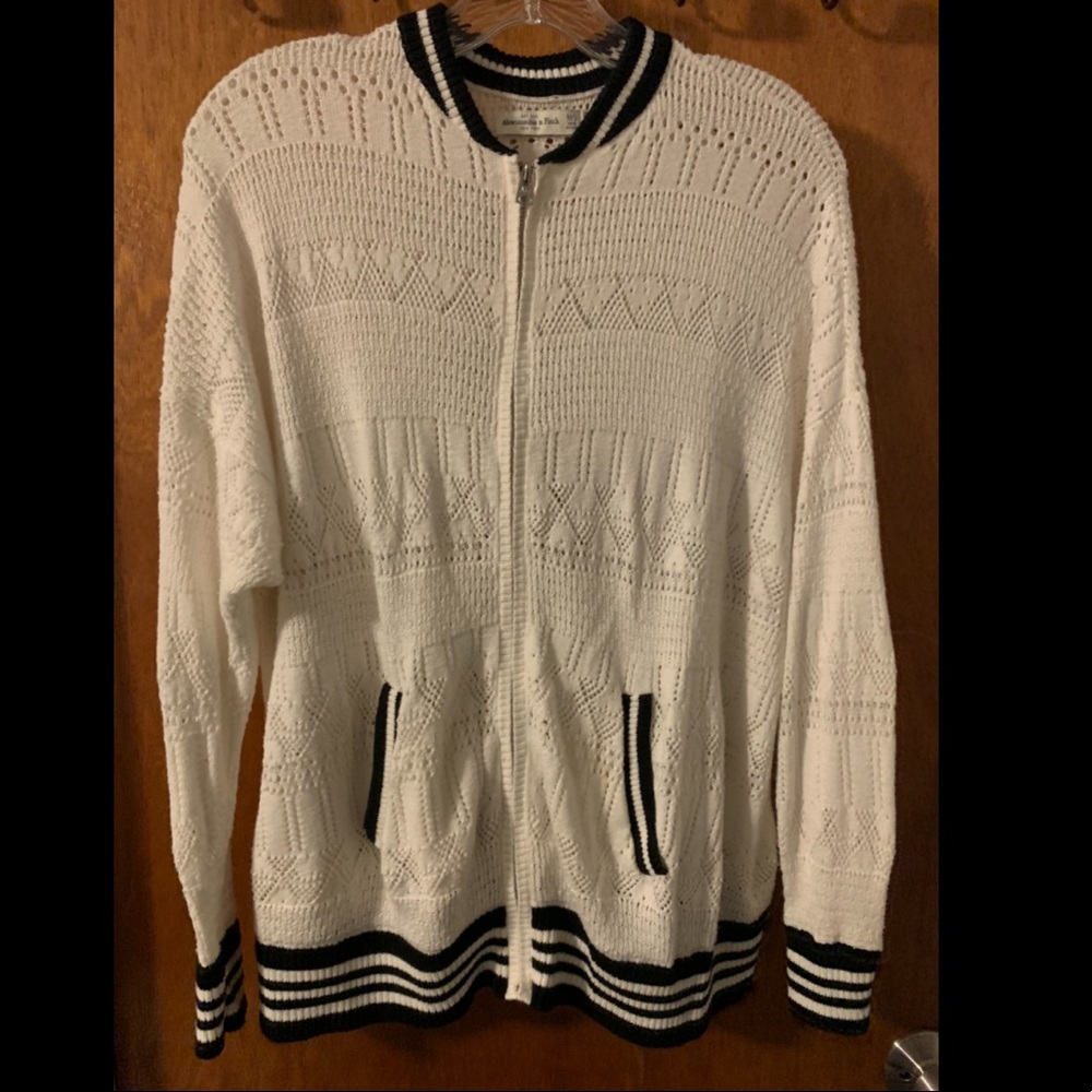 Abercrombie & Fitch Crochet Bomber Jacket